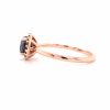 Rose Gold Halo Solitaire Ring