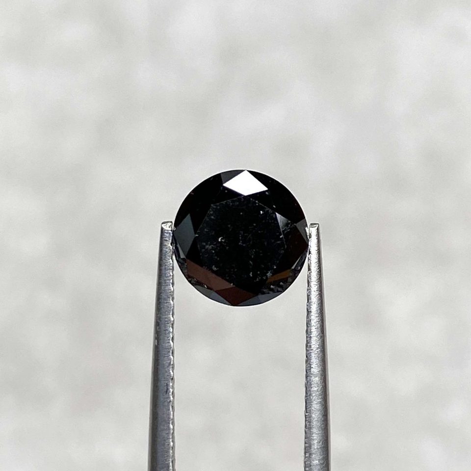 2.07 Ct Black Round Brilliant Diamond