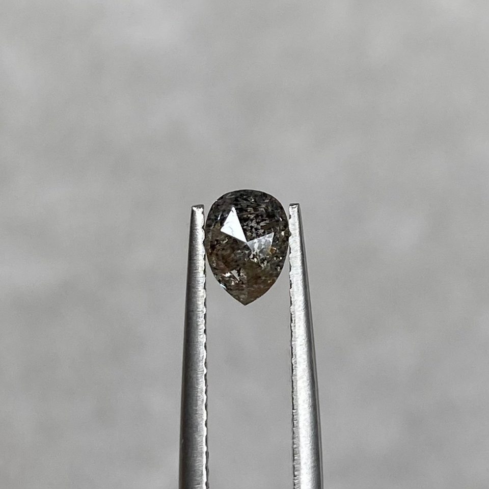 0.55 Ct Pear Salt and Pepper Diamond-Stonz ZA