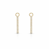 9K Gold Diamond Bar Huggie Earring Charms