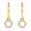 9K Gold Diamond Octo Huggie Earring Charms