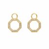 9K Gold Diamond Octo Huggie Earring Charms 3