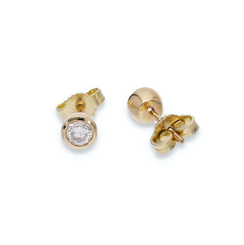 Tube Studs 9k Yellow-1-4