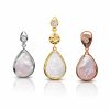 9K Gold Mae Pearl & Diamond Pendant (0.09ct) 1