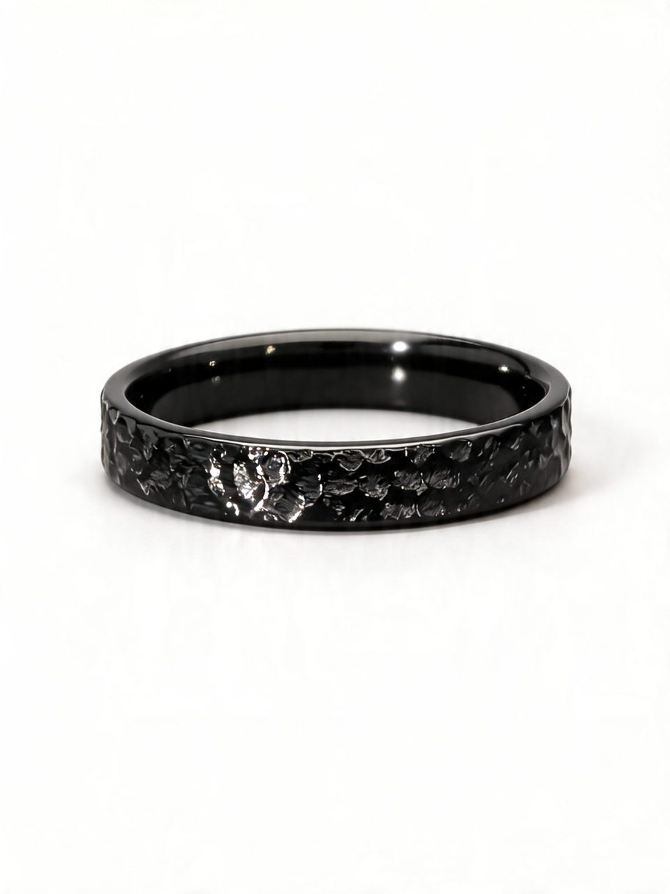 DEFIANT Hammered Zirconium Ring