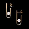 Pearl Paperclip Earrings