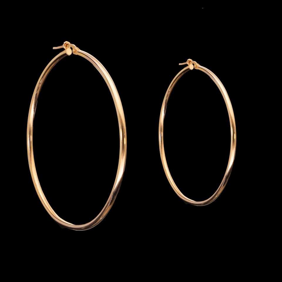 Ribbed Hoops Plainc10