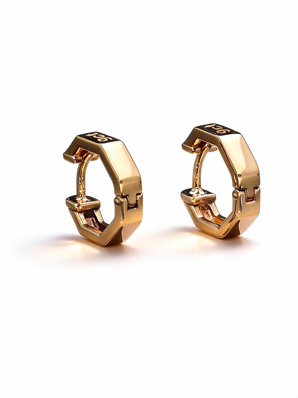 Small Octo Huggie Earrings - 9K Gold