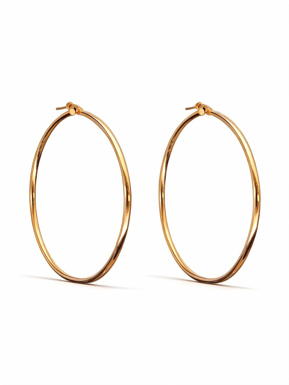 60mm Yellow Gold Signature Hoop Earrings - 9K Yellow Gold
