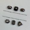 0.46 Ct Pentagon, 0.64 Ct Emerald, 0.42 Ct Oval - 1