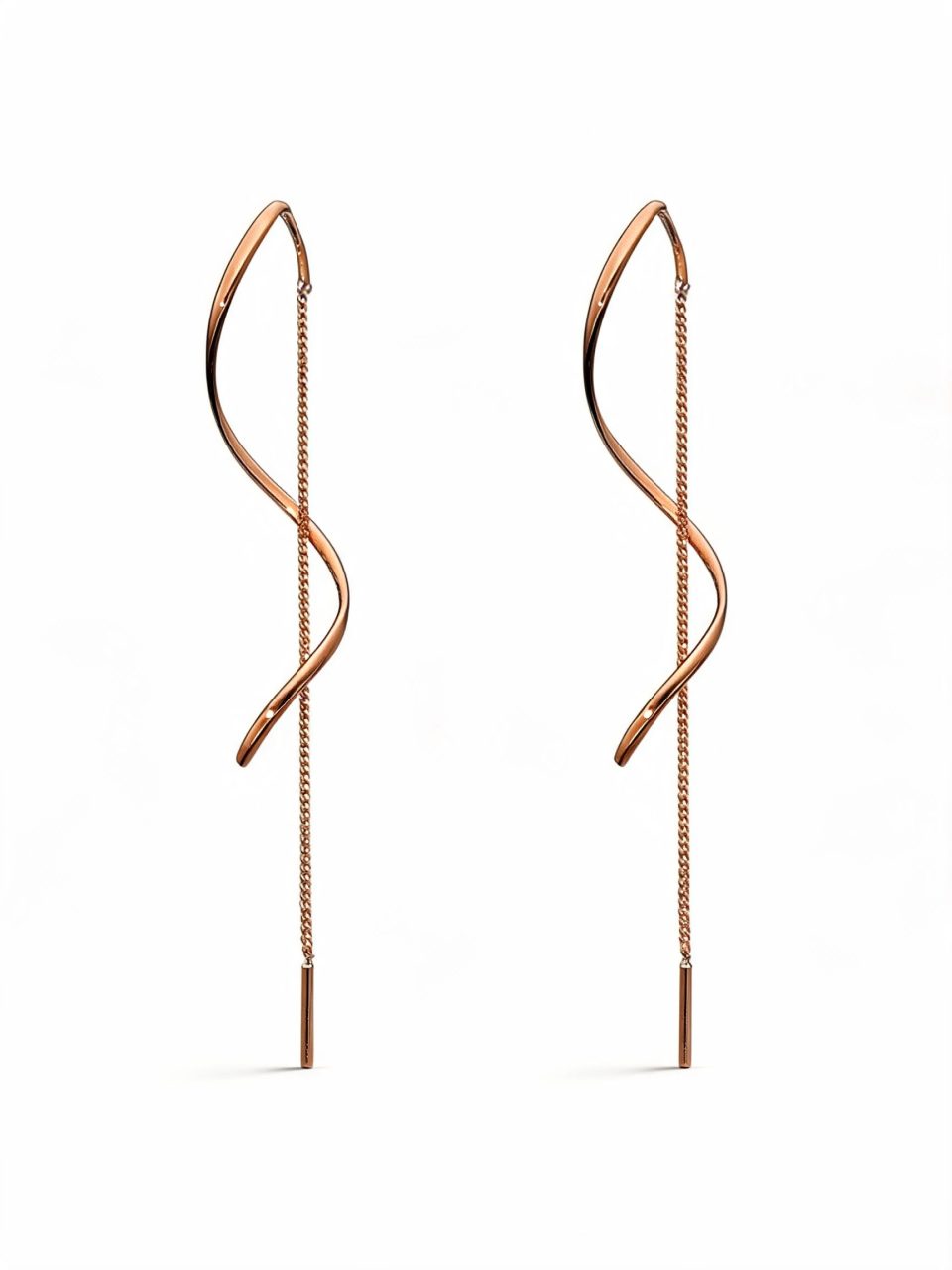 Kudu Pull-Through Earrings - 9K Gold