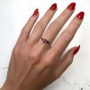 White Gold Pink Sapphire Ring
