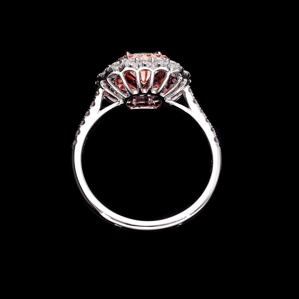 Fancy Green Halo Ring5