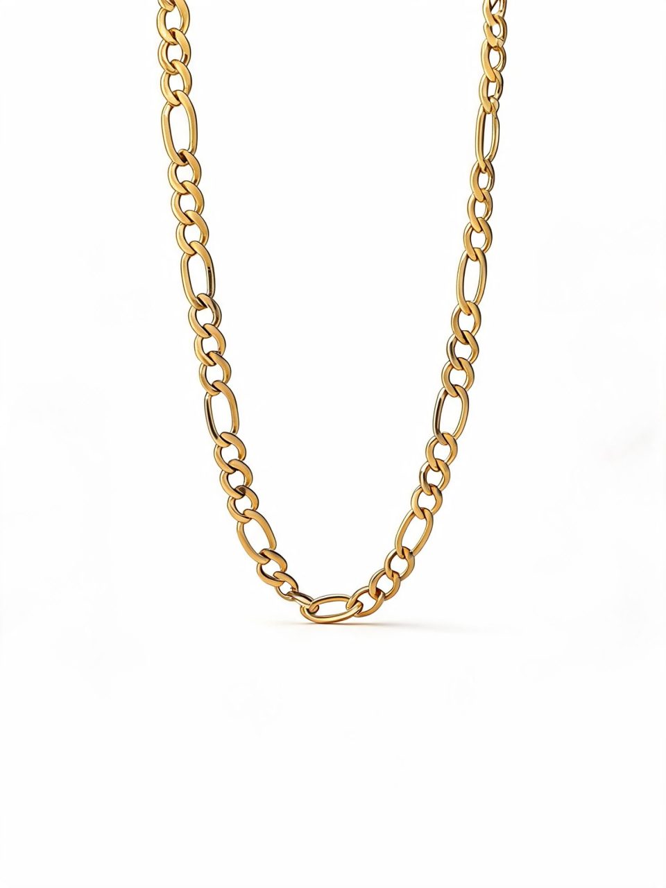 4.8mm 9K Yellow Gold Figaro Chain – Men's Gold Chain (55cm–65cm)