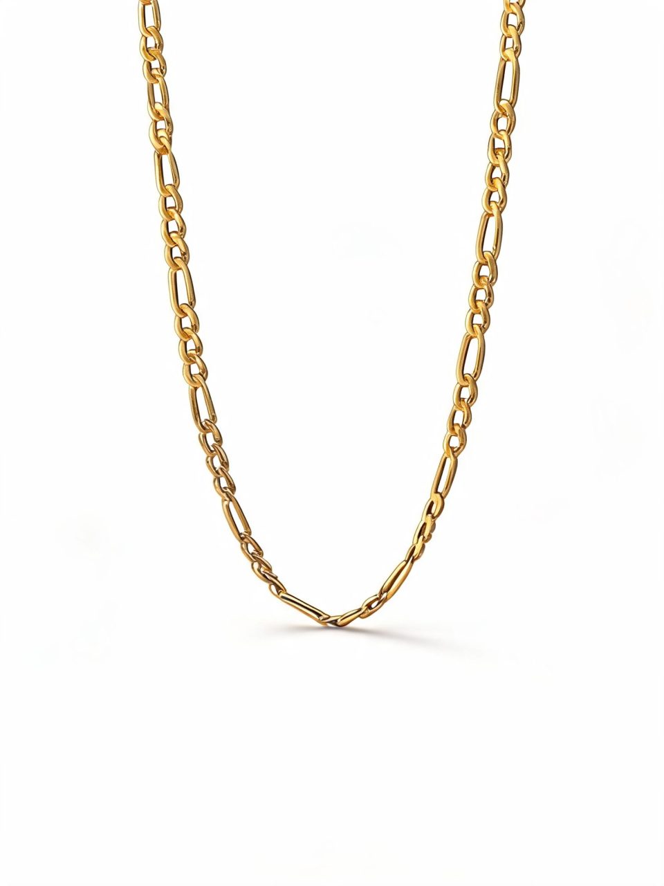 4mm 9K Yellow Gold Figaro Chain – Men's Gold Chain (50cm–65cm)
