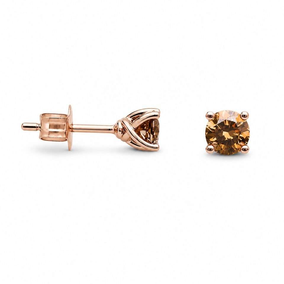 0.34 Cognac Studs