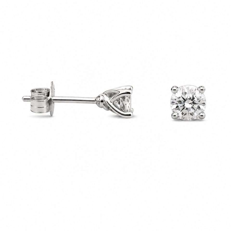 9K White Gold 0.36 Ct Stud Earring
