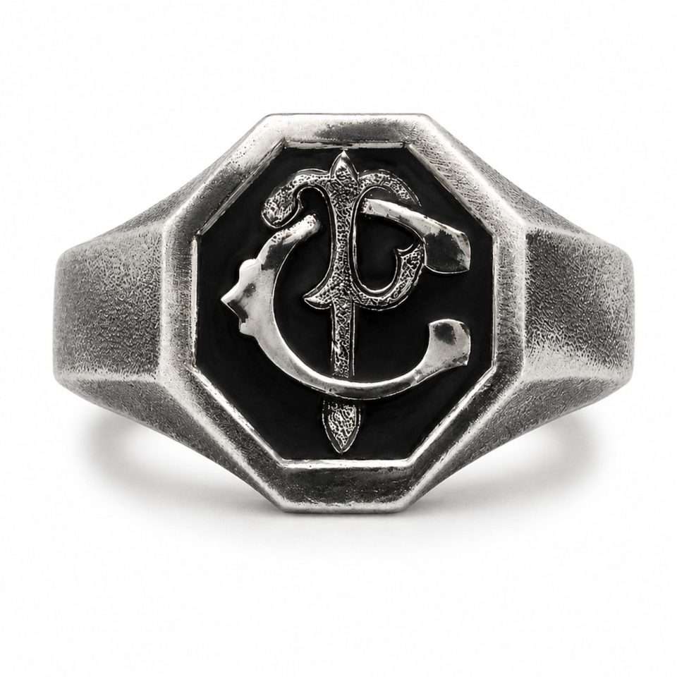 Octagon Men's Signet Ring – Custom Engraved