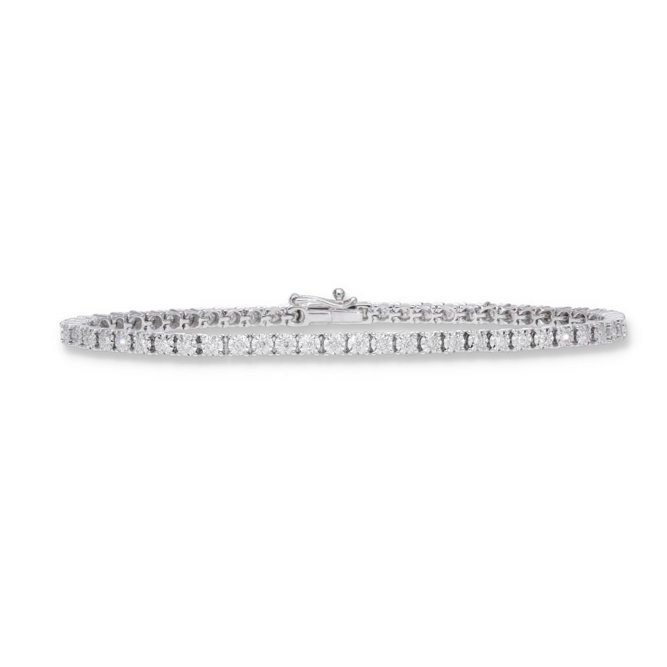 0.50 Ct WG Illusion Tennis Bracelet