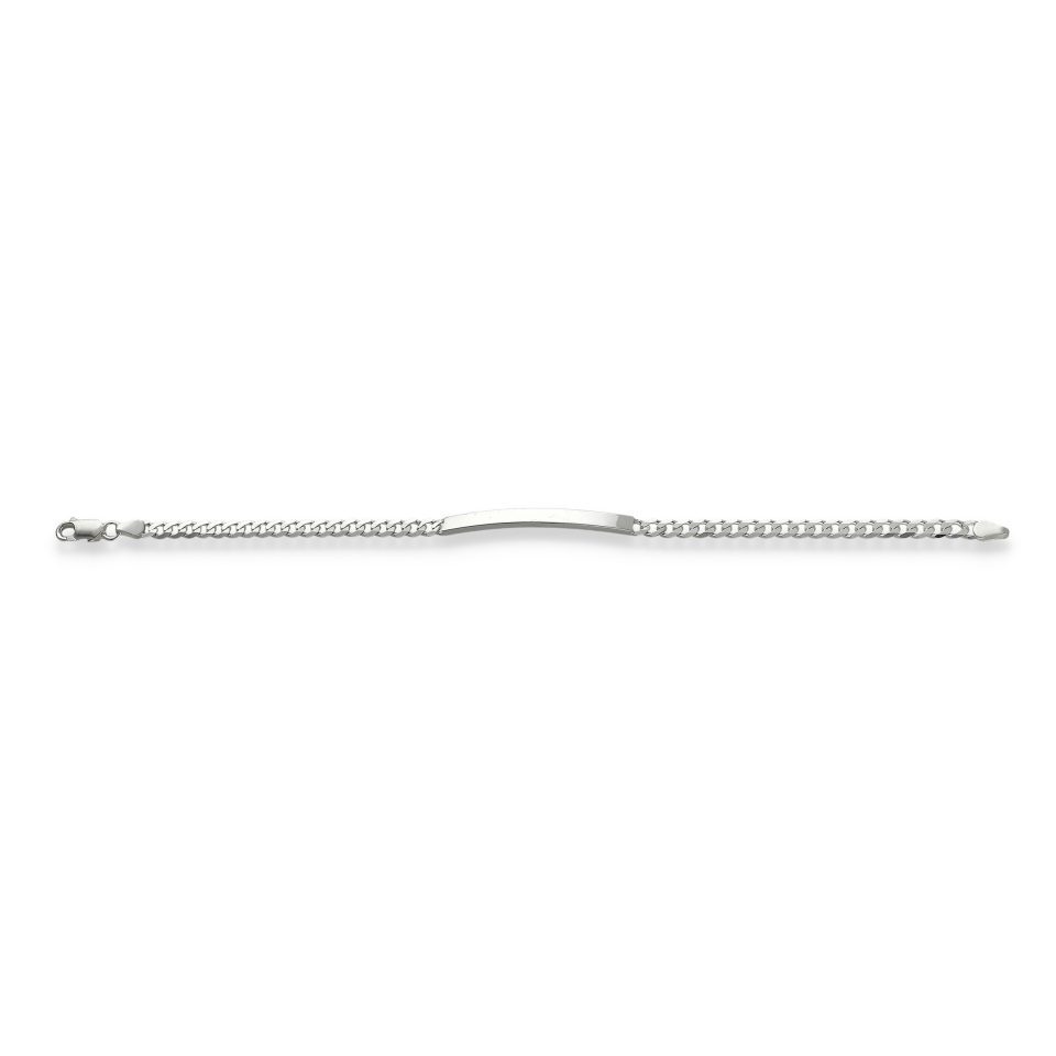 19cm Silver Curb ID Bracelet at Stonz Diamonds