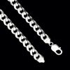 1102 250 55cm Curb 6L Chain Silver Black4A Small