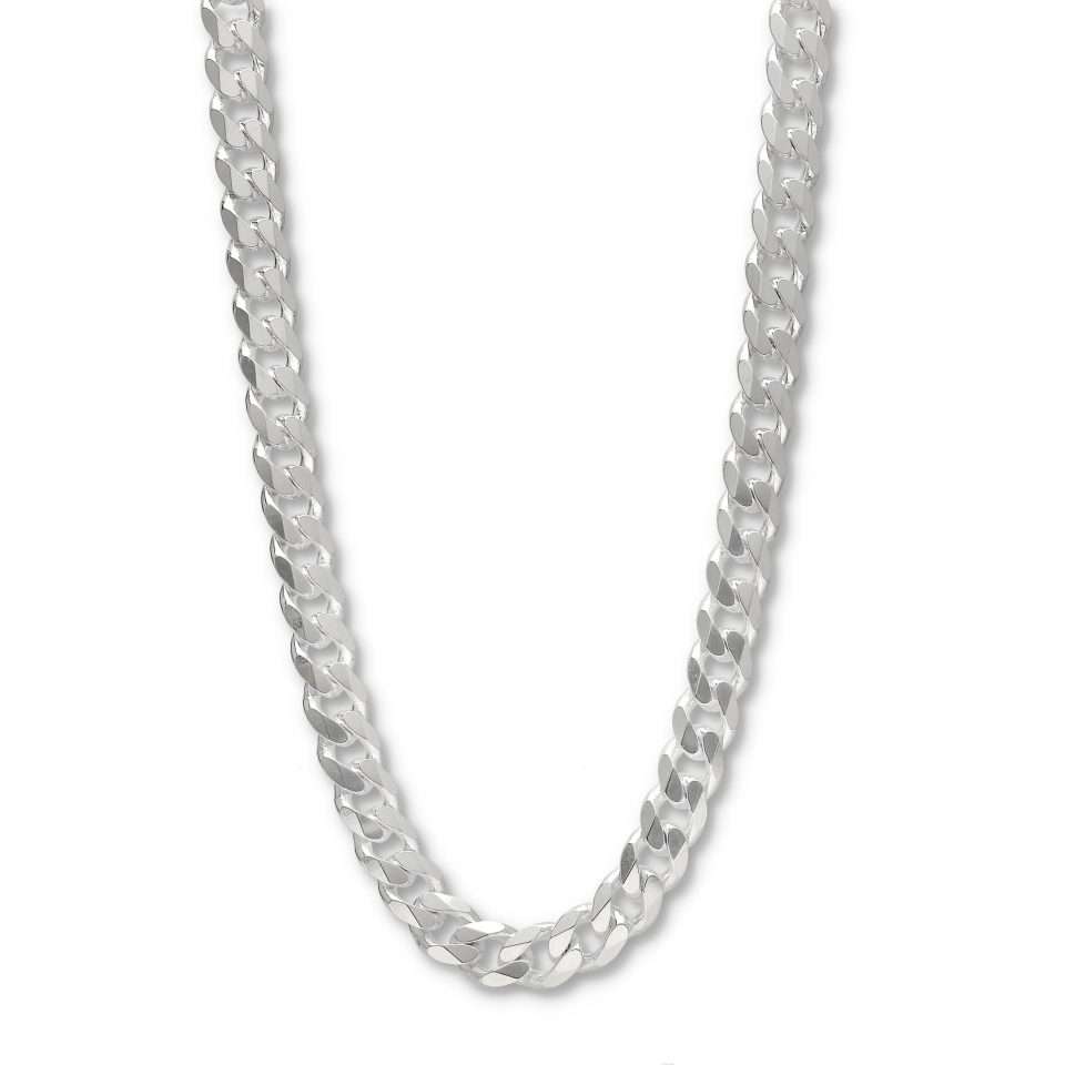 1102 250 55cm Curb 6L Chain Silver1A
