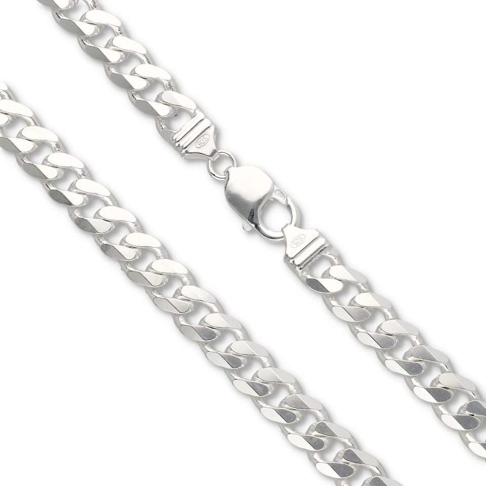 1102 250 55cm Curb 6L Chain Silver3A
