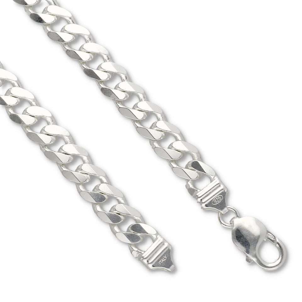 1102 250 55cm Curb 6L Chain Silver4A