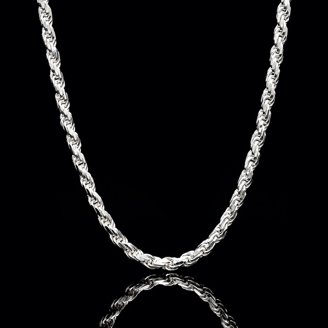 Rope Chain Silver Men's