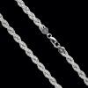 1210 120 45cm Hollow Rope Chain Silver1A Medium