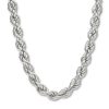 1210 120 45cm Hollow Rope Chain Silver2A