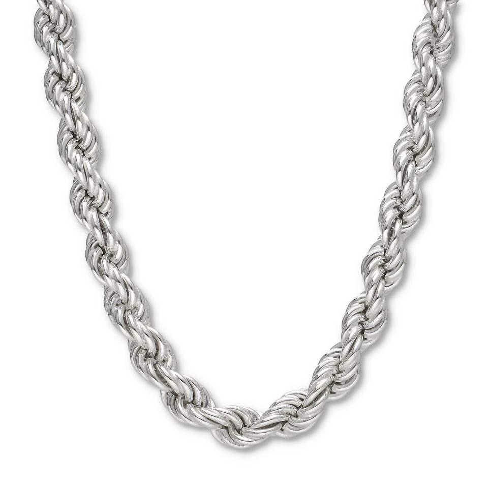 6.2mm 925 Sterling Silver Hollow Rope Chain – Men's Silver Chain (20cm–55cm)