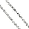 1210 120 45cm Hollow Rope Chain Silver3A