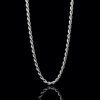 1210 120 45cm Hollow Rope Chain Silver3A Medium