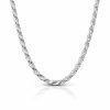 3.7mm 925 Sterling Silver Rope Chain – Men’s Silver Chain (20cm–70cm)