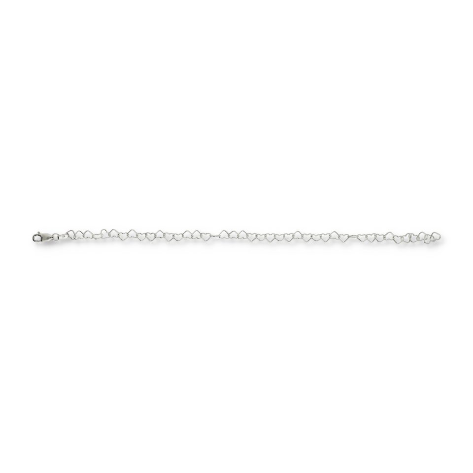 Silver Heart Chain Bracelet and Anklet at Stonz Diamonds