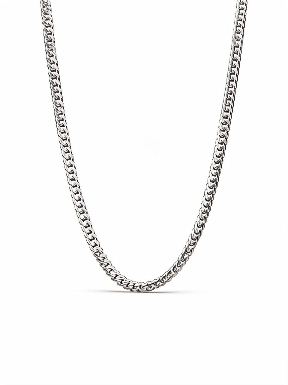 4mm 925 Sterling Silver Cuban Miami Curb Chain - Men's Silver Chain (19cm–60cm)