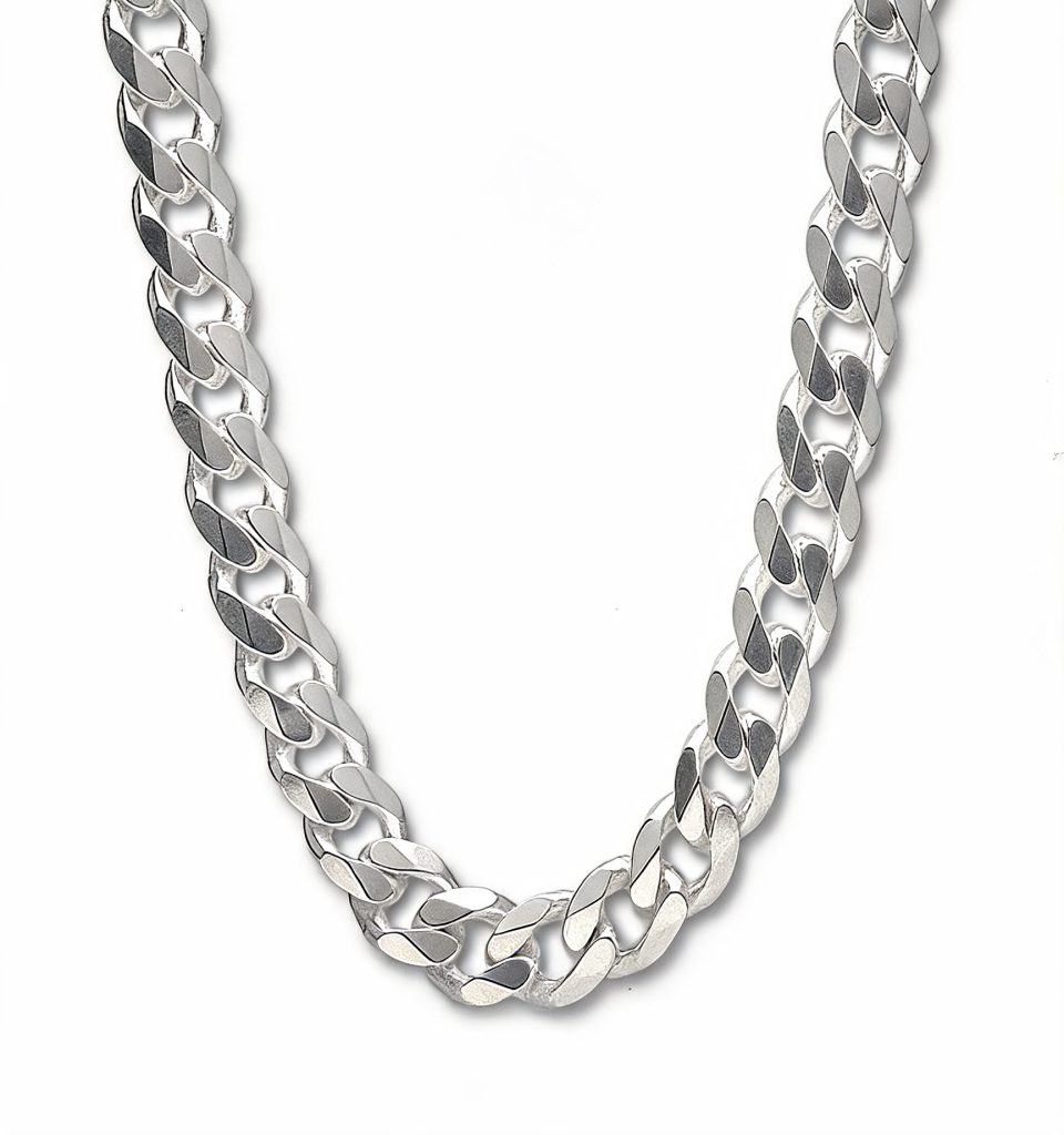 8.5mm 925 Sterling Silver Cuban Miami Curb Chain – Heavy Men's Silver Chain (21cm–60cm)
