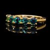Peacock Sapphire 5-Stone Eternity Ring