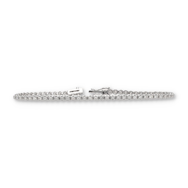 1.00 Ct Cupcake Illusion Tennis Bracelet WG