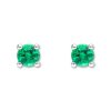 White Gold Emerald Studs