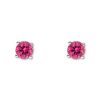 White Gold Pink Tourmaline Studs