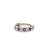 oval pink and white eternity ring