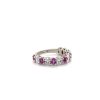 oval pink and white eternity ring