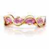 9K Yellow Gold Pink Sapphire Eternity Ring