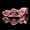 YG Pink Sapphire Twist Ring3 Medium