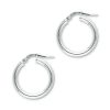 SER-2.5x15 Silver Hoop eaarings 2.5 mm x15mm3 Medium