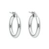 Silver Hoop Earrings 2.5x15mm