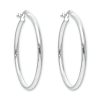 Silver Hoop Earrings 2x30mm