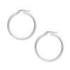 SER-2X30 Silver Hoop earrings 2mmx30mm Silver4 Medium